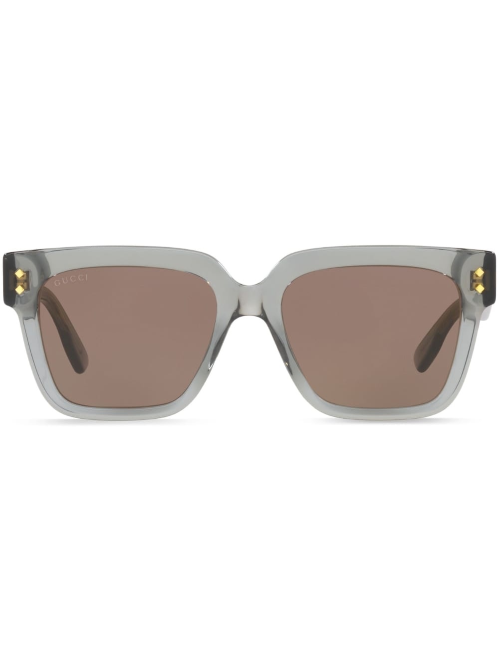 logo-print square-frame sunglasses - 1