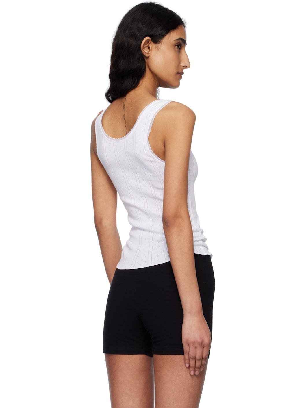 White 'The Scoop' Tank Top - 3