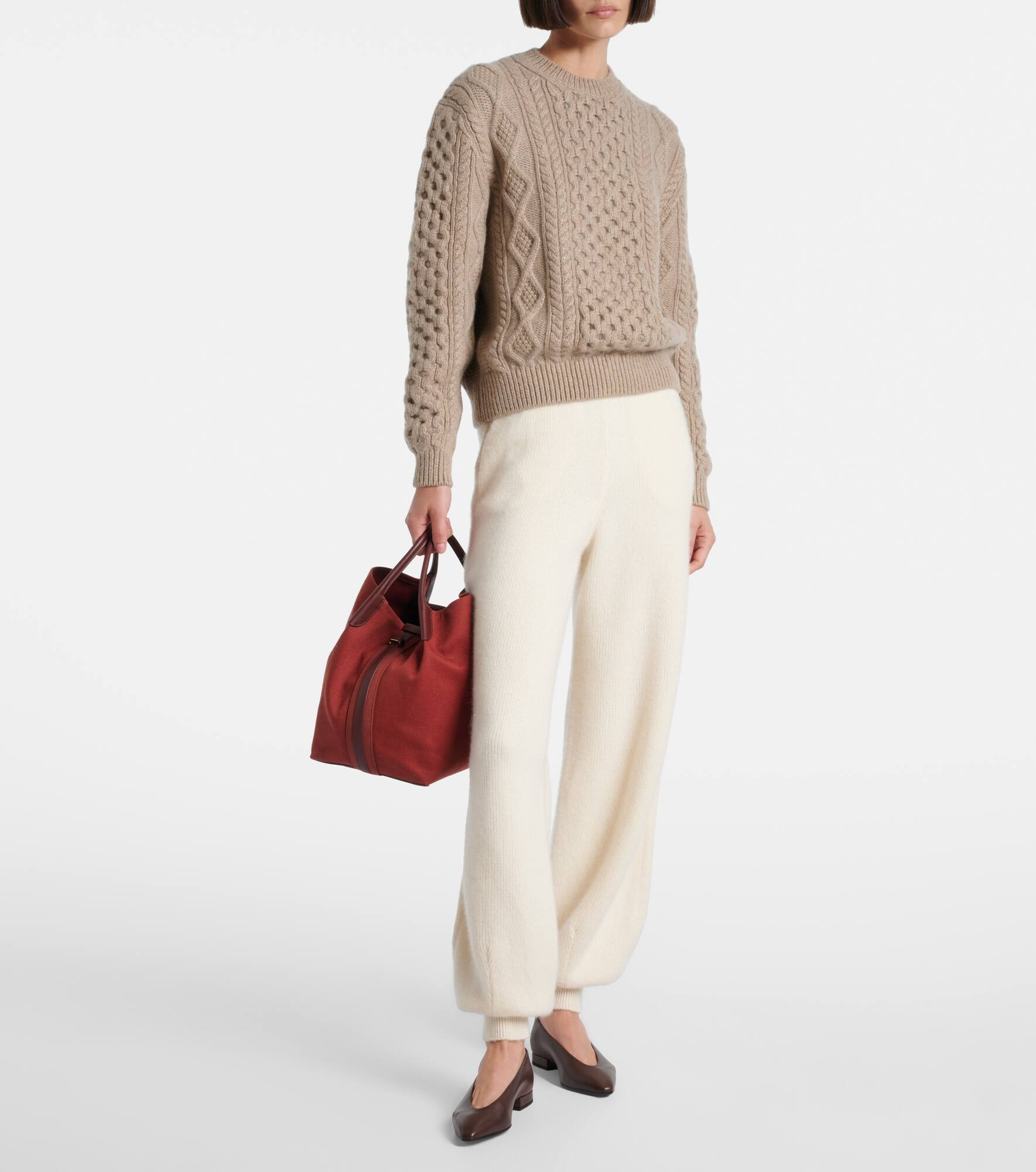 Eyre Aran-knit cashmere sweater - 2