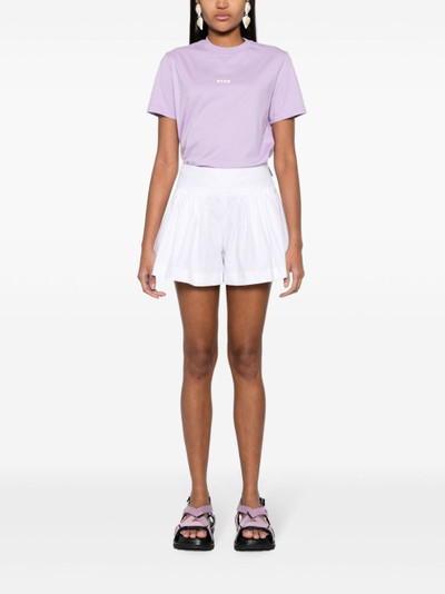 MSGM thigh-length cotton shorts outlook