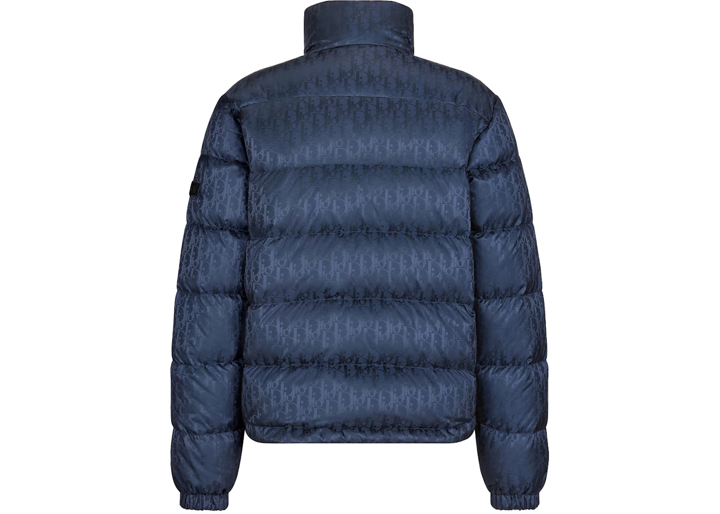 Dior Oblique Down Jacket Navy Blue Technical Jacquard - 2