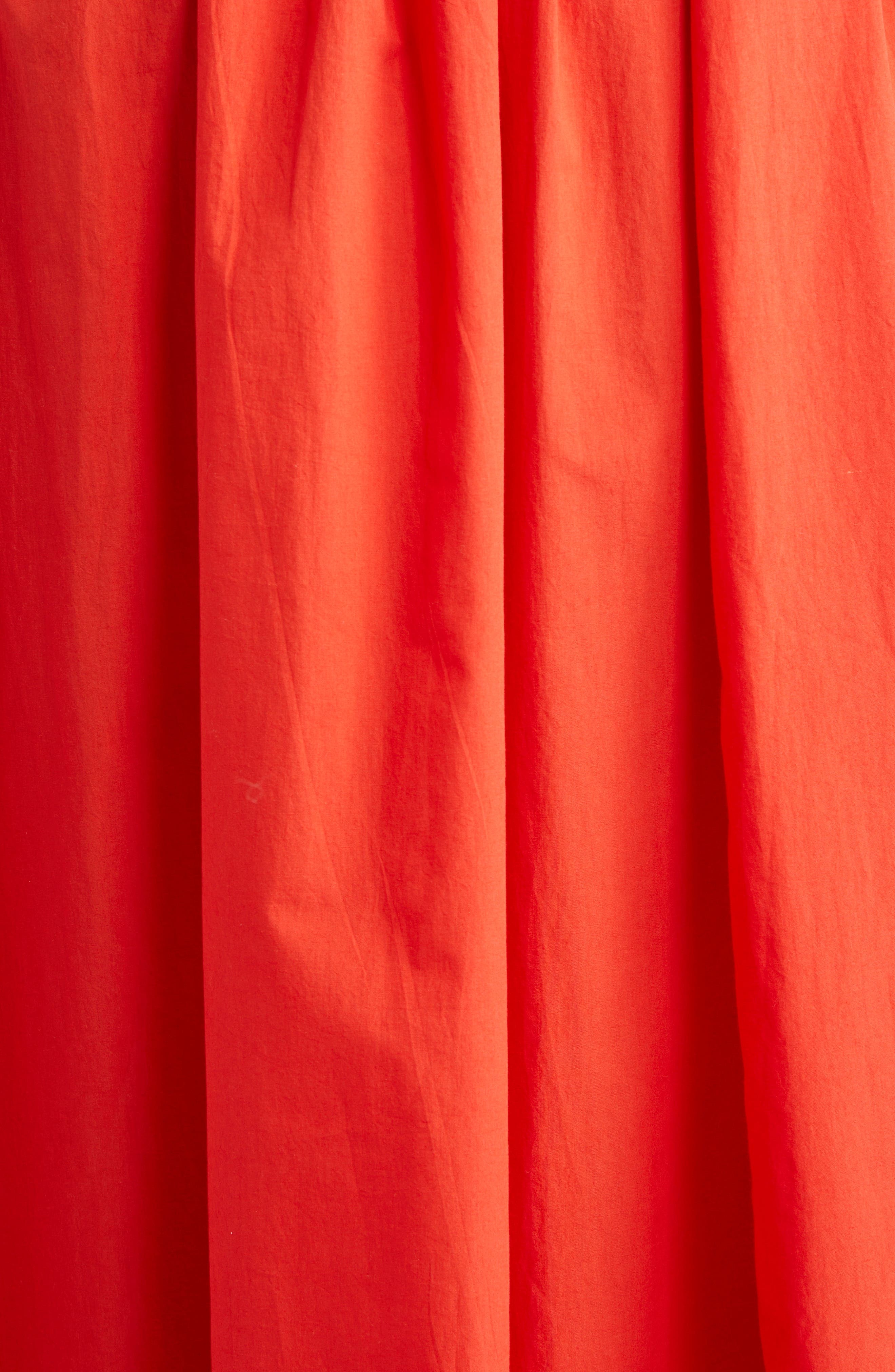 DÔEN Quinn Organic Cotton Poplin Maxi Dress in Red Zinnia at Nordstrom - 6