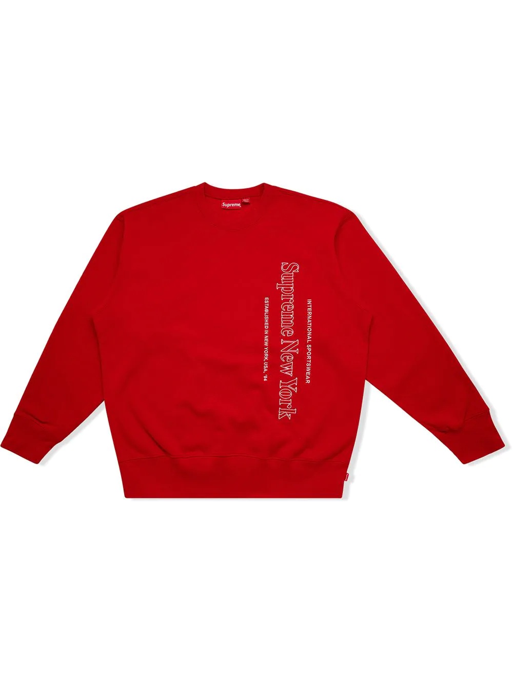 side logo crew-neck sweatshirt - 1