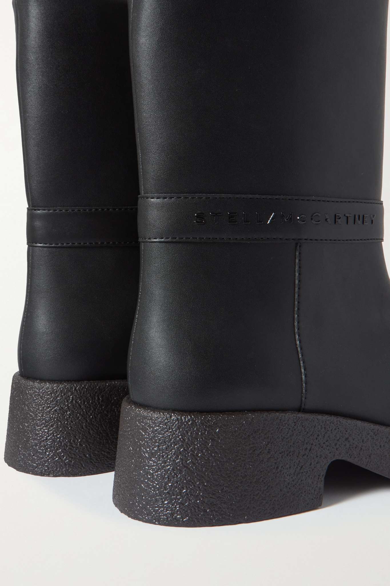Skyla logo-embellished vegetarian leather ankle boots - 4