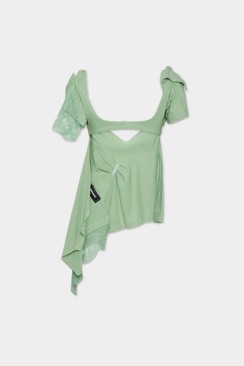 DYED JERSEY DECONSTRUCTED TOP - 2