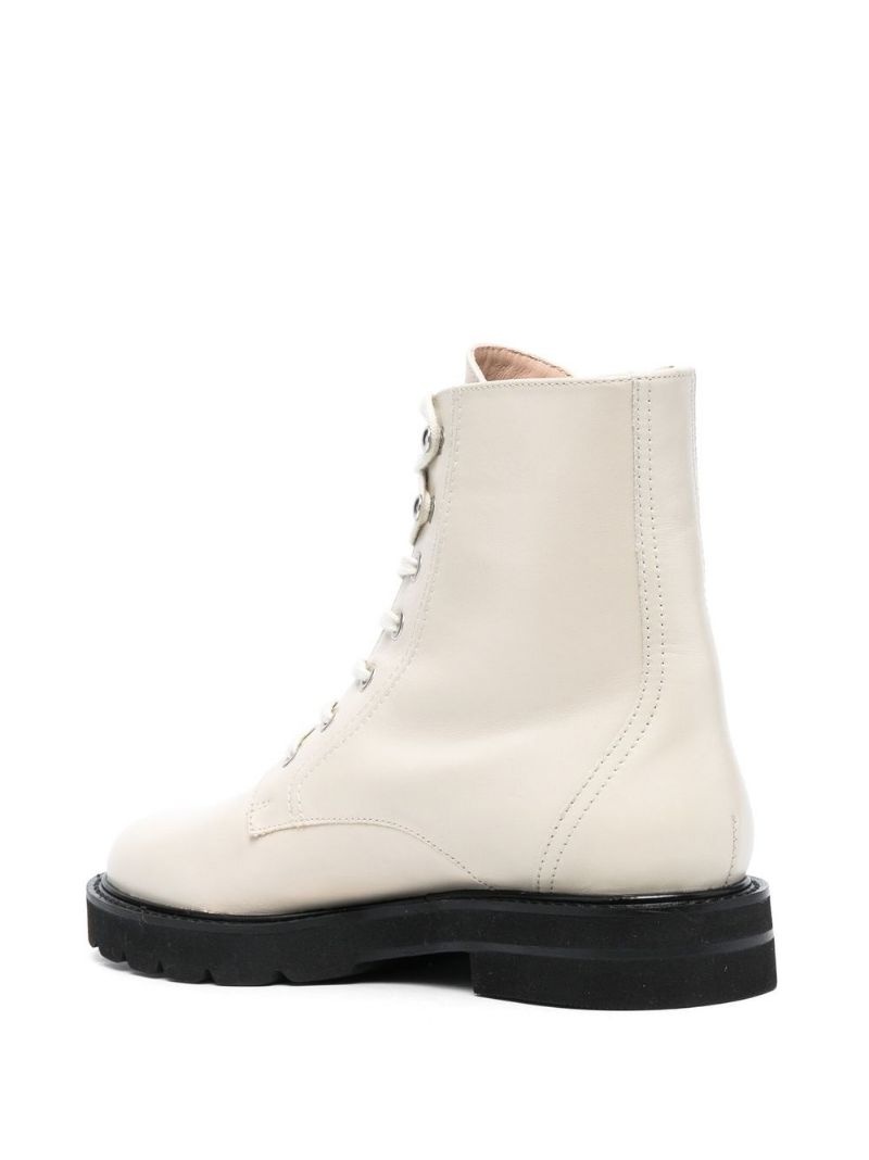 lace-up leather ankle boots - 5