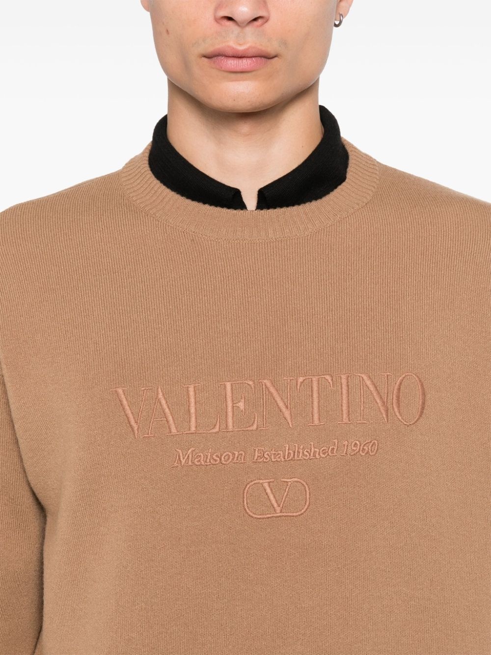 logo-embroidered sweater - 5