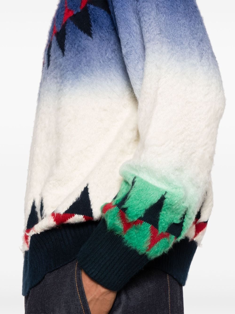 patterned-jacquard knitted jumper - 5