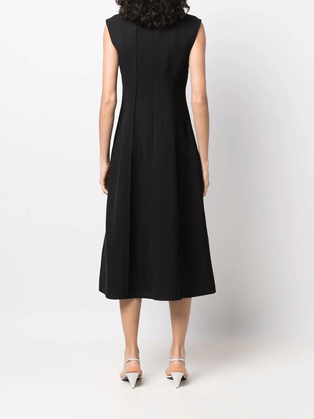 sleeveless shift midi dress - 4