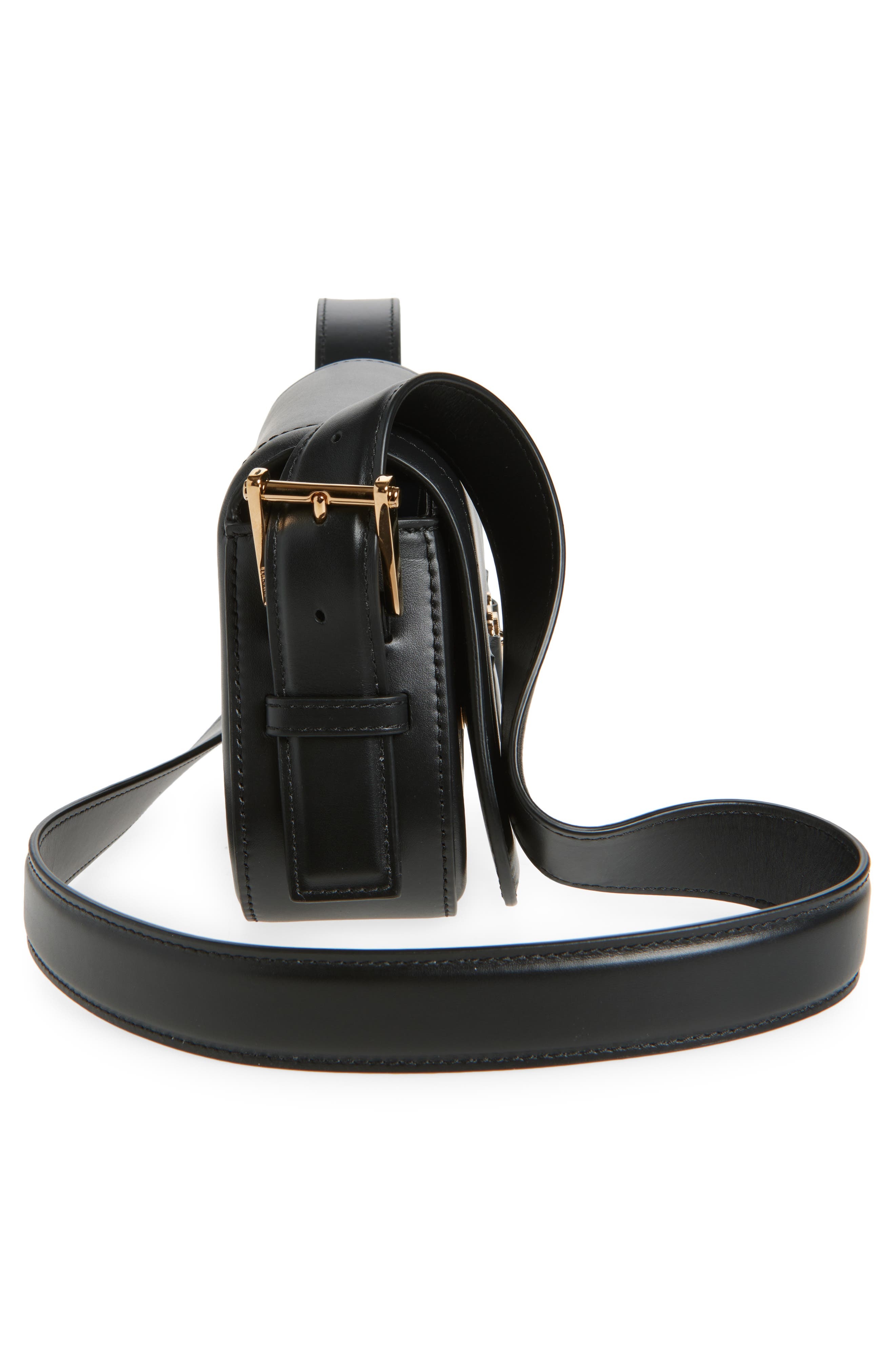 Versace Medusa Leather Shoulder Bag in Black-Versace Gold at Nordstrom - 5