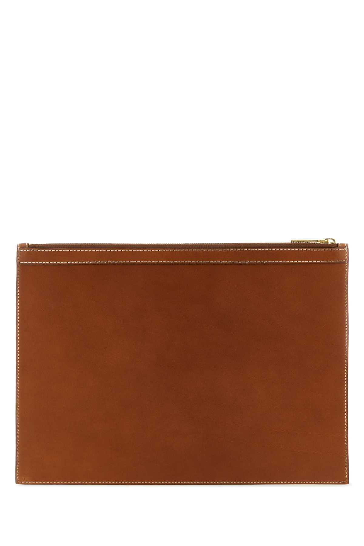 Thom Browne Men Brown Leather Document Case - 3