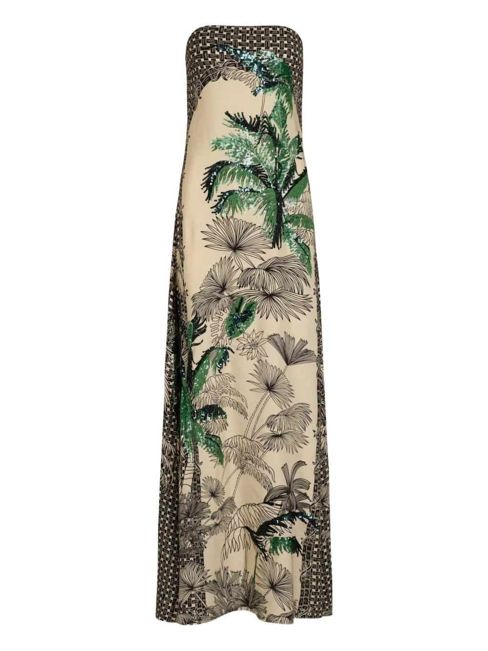 Simbologia floral sequin maxi dress - 1