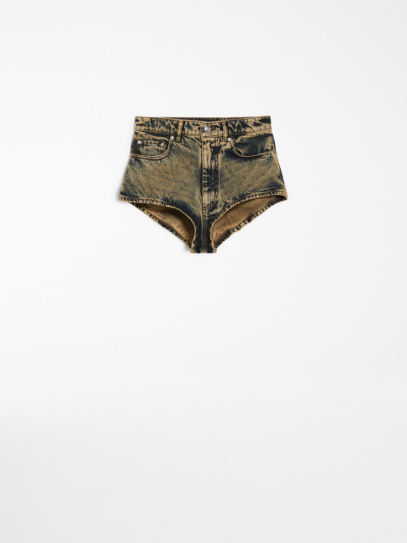 CHICCA Denim micro shorts 1
