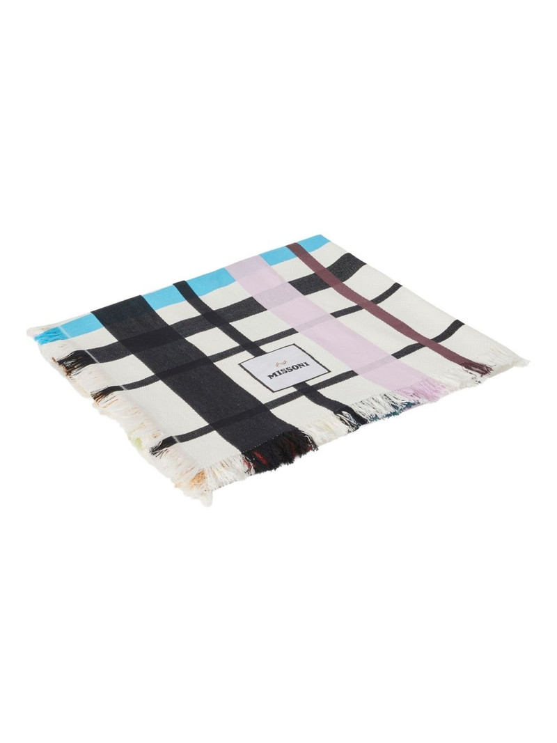 Scozzese plaid-patterned beach towel 1
