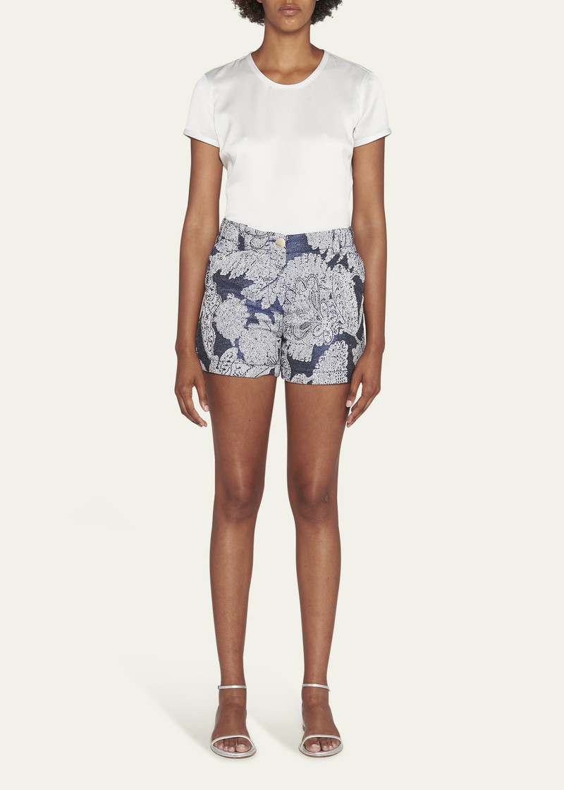 GIORGIO ARMANI Paisley High-Rise Shorts outlook