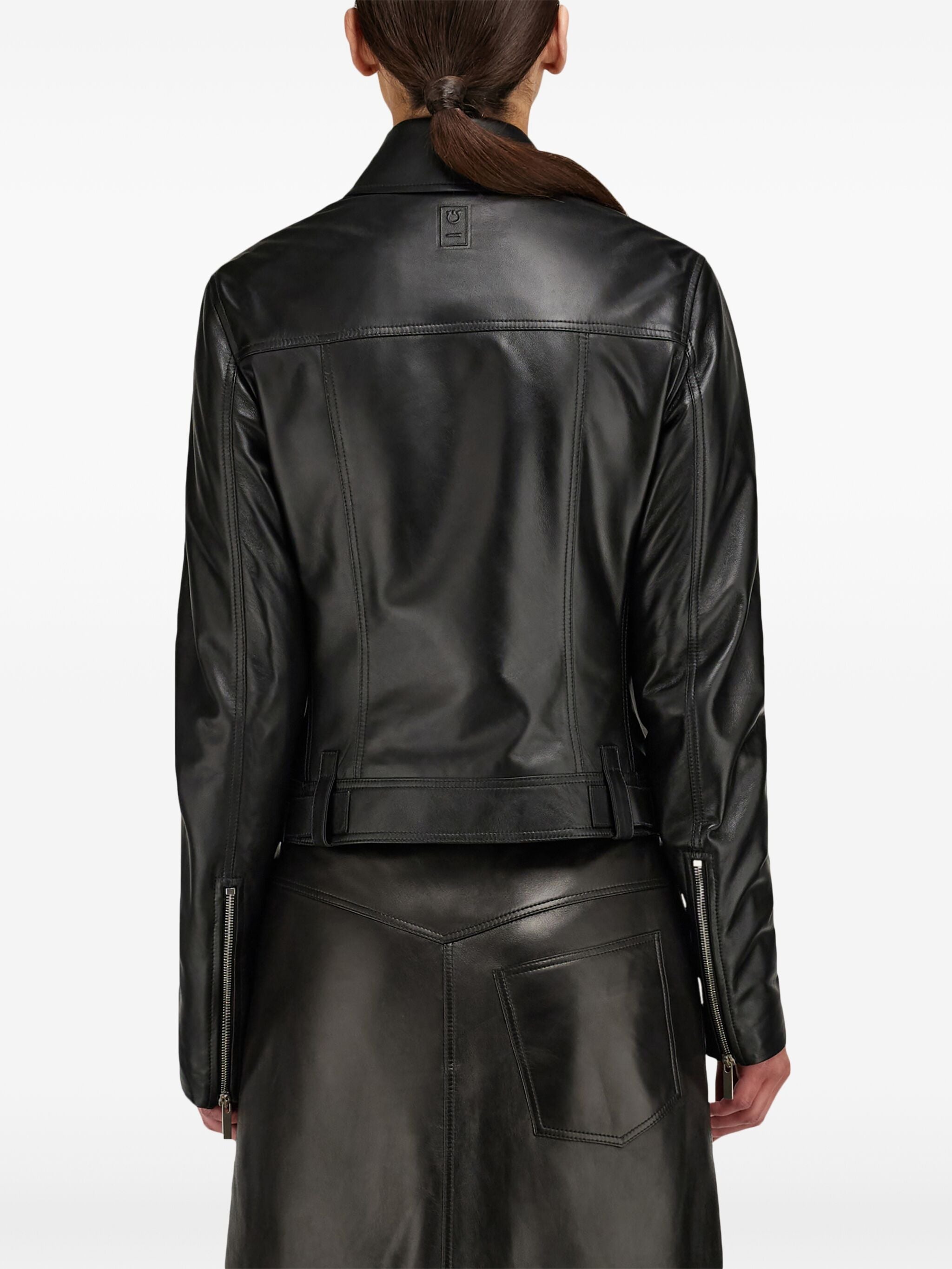 Leather Biker Jacket - 4
