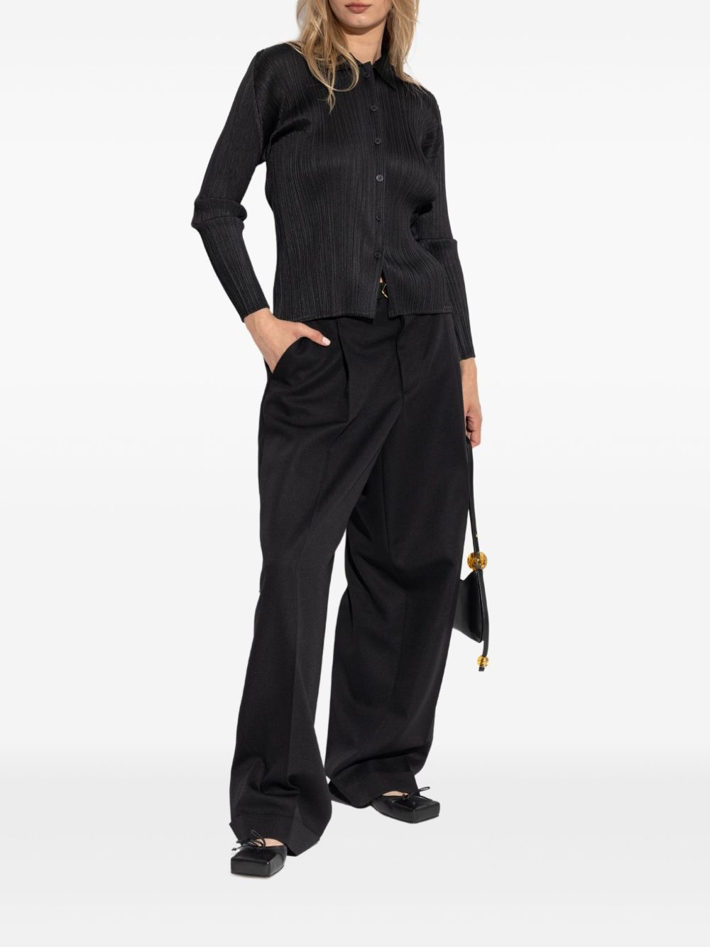 Basics pleated long-sleeve shirt - 2