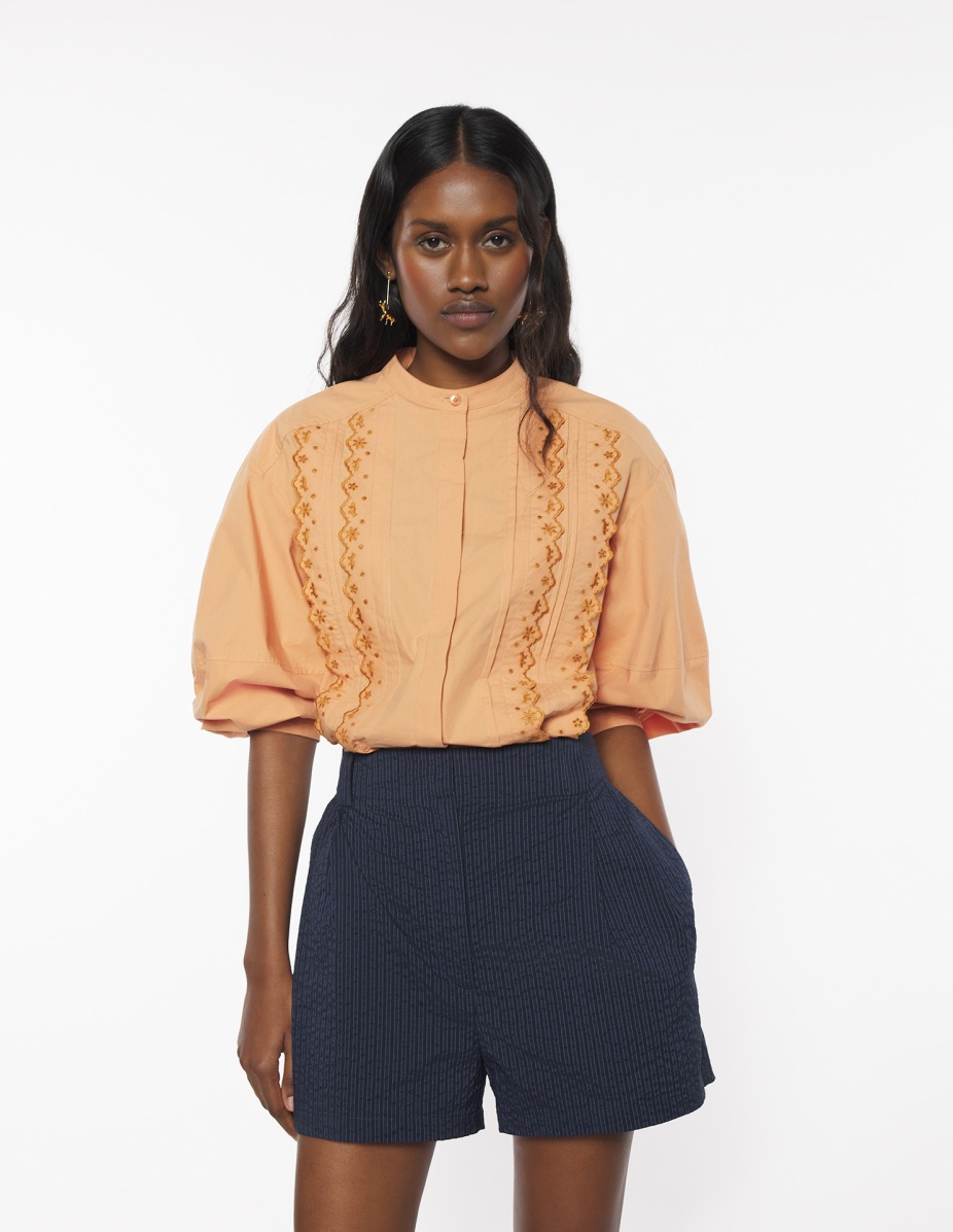 CRAFTED EMBROIDERY MAXI SLEEVE SHIRT - 3