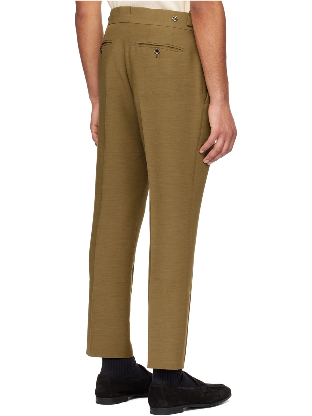 Khaki Belted Trousers - 3