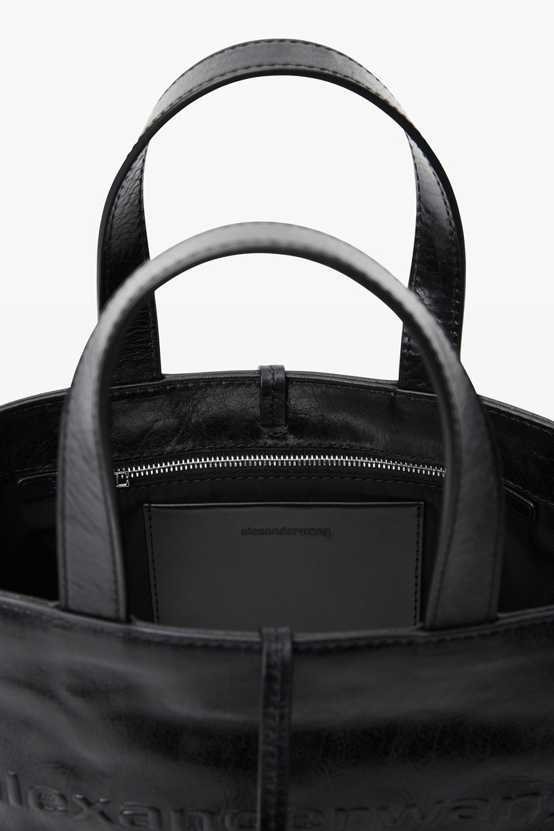 Punch Small Tote Bag in Crackle Patent Leather 4