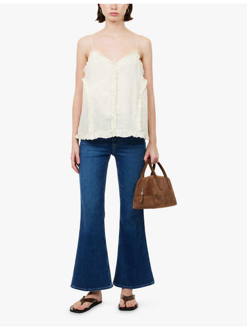 PAIGE Marlow Skimmer Flared-Leg Stretch-Denim Jeans outlook
