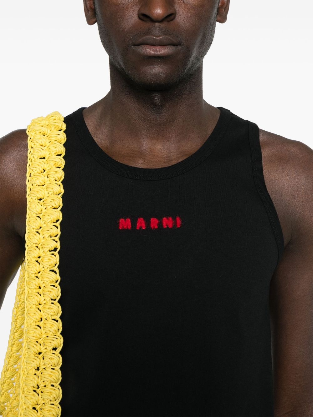 logo-embroidered tank top - 4