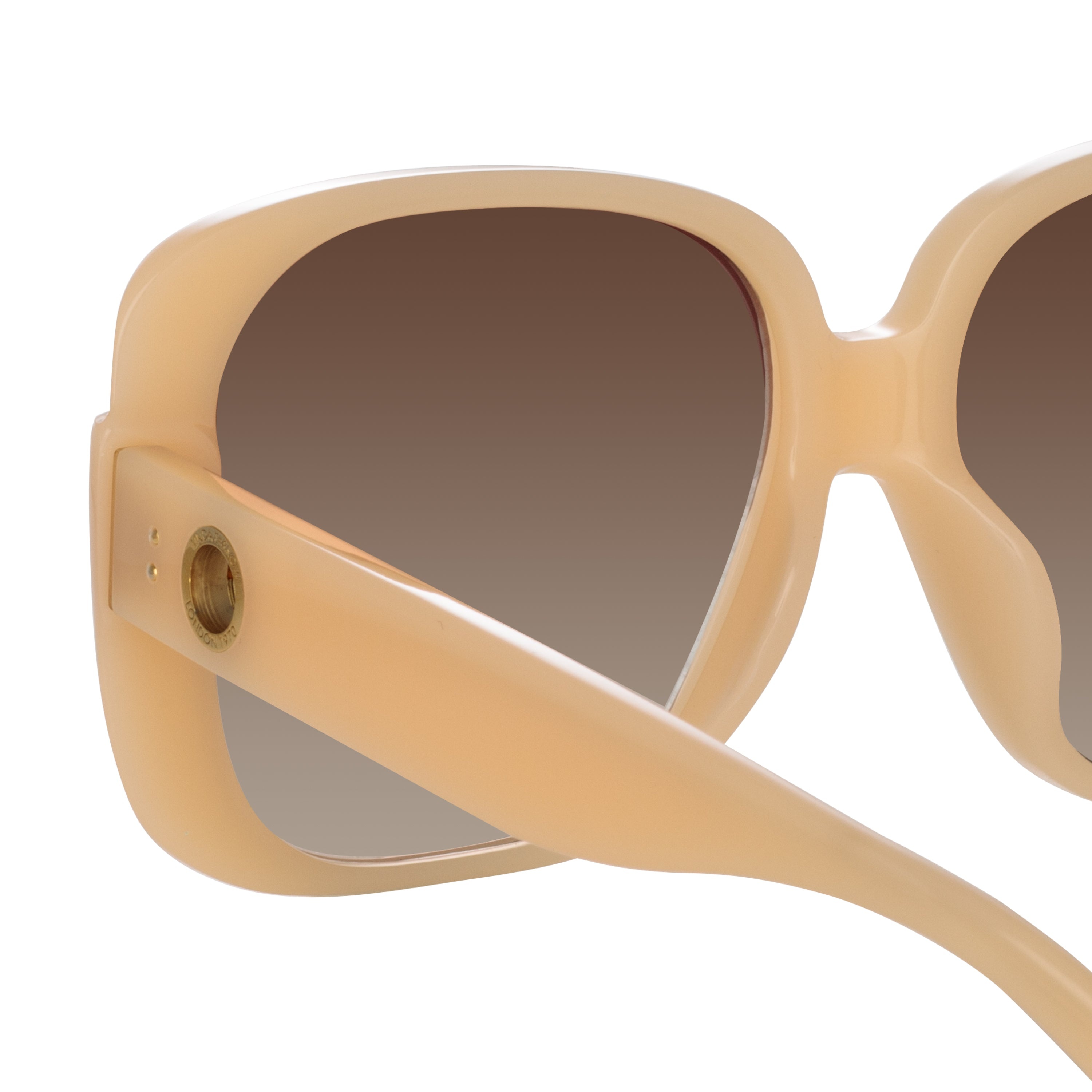 MIMA OVERSIZED SUNGLASSES IN PEACH - 5