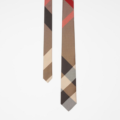 Burberry Classic Cut Oversized Check Silk Tie outlook