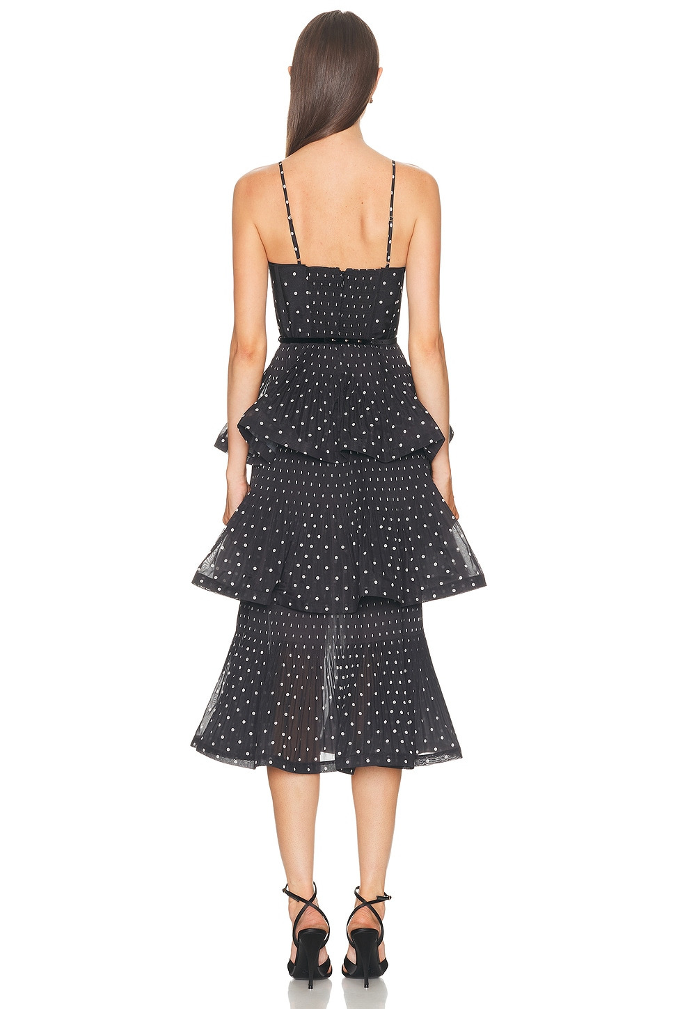Pleated Tiered Midi Dress - 3