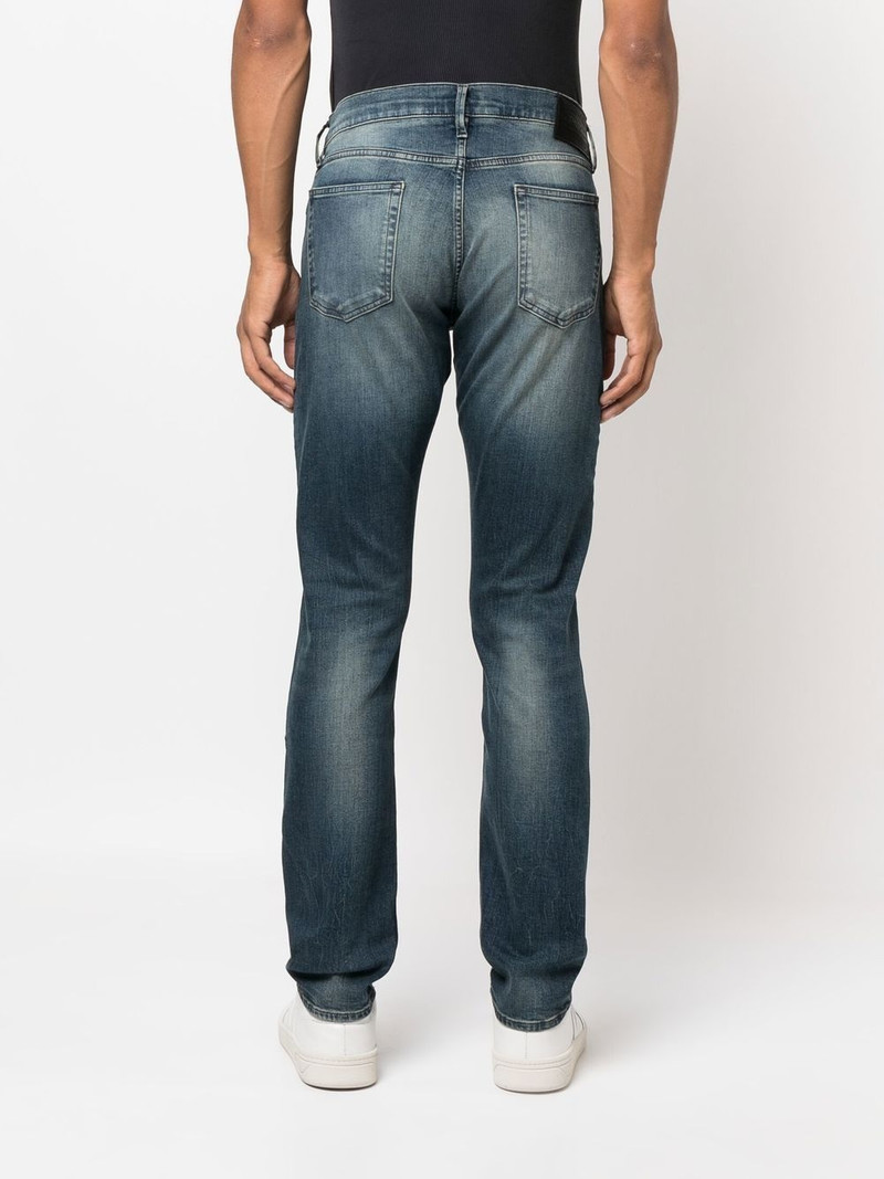 stonewashed slim-cut jeans 4