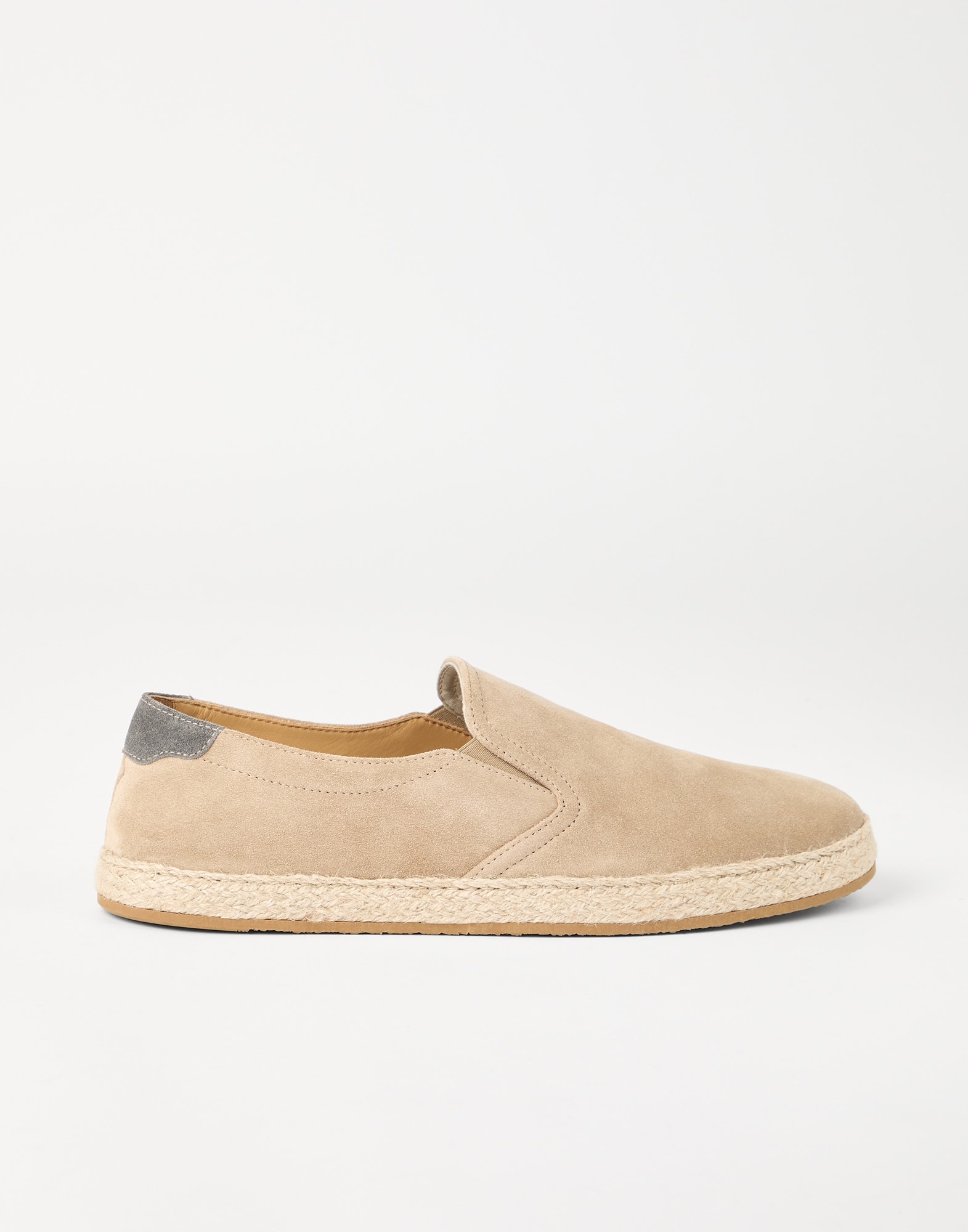 Washed suede slip-ons with rope insert - 5