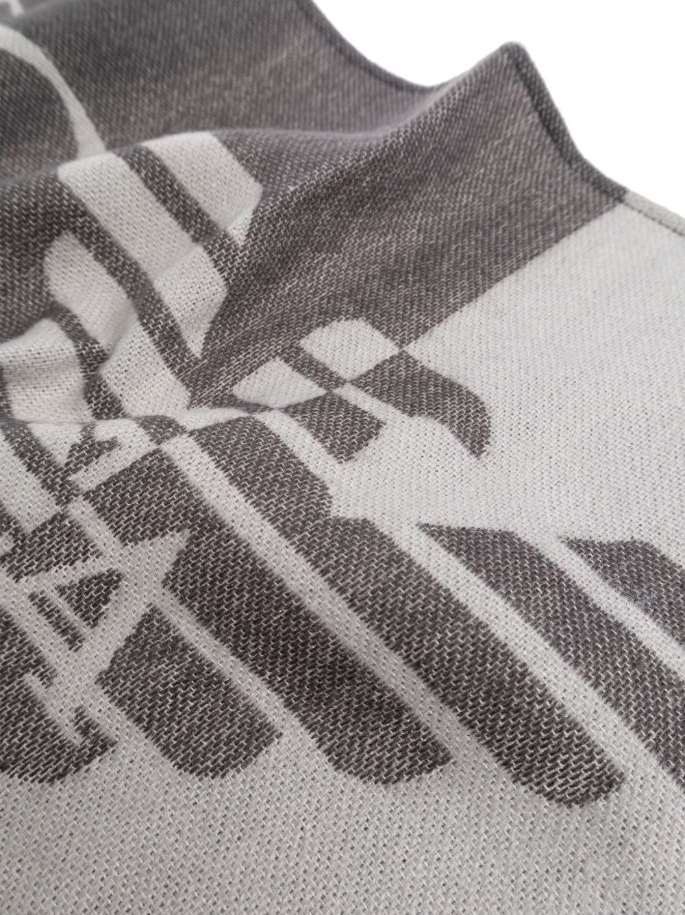 logo wool scarf - 3