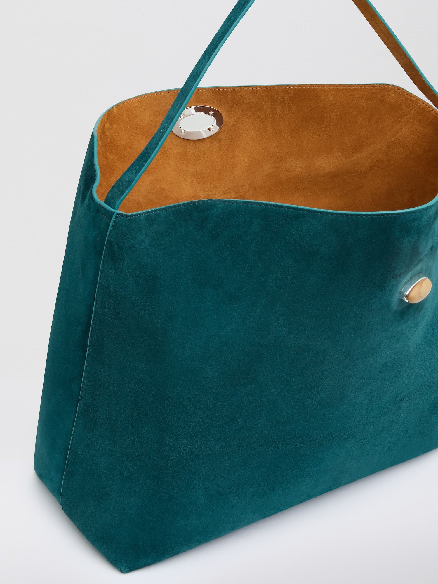 Turnlock Suede Grande Shoulder Bag - 3