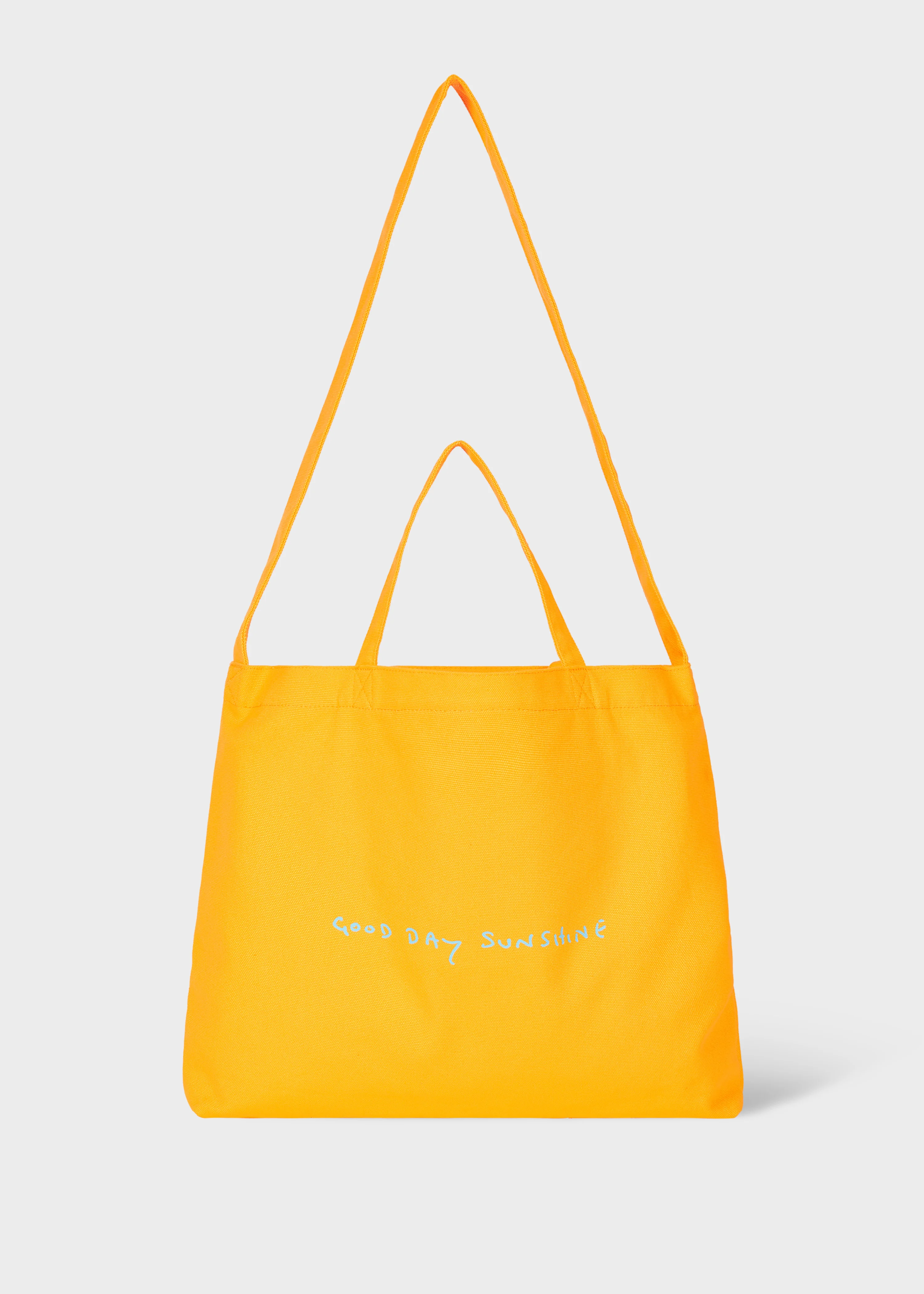 Yellow Cotton-Canvas Quote Tote Bag - 1