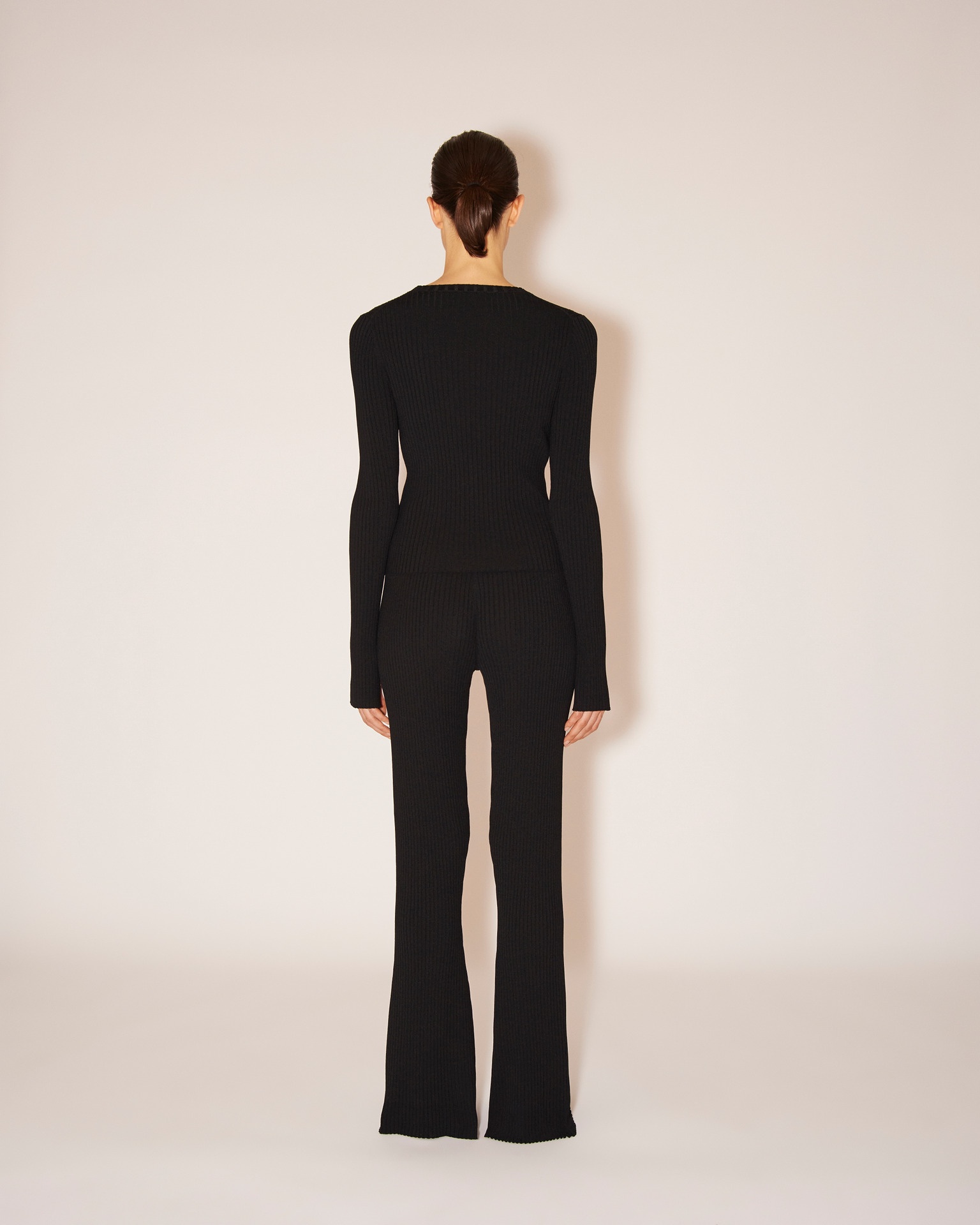 NATALIE - Ribbed-knit sweater - Black - 4