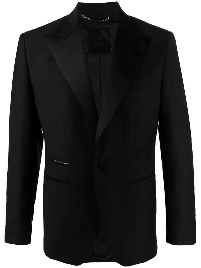 peak-lapels single-breasted jacket 1