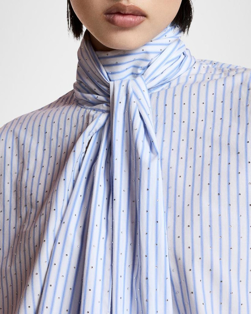 Kefir Tie-Neck Striped Blouse 5