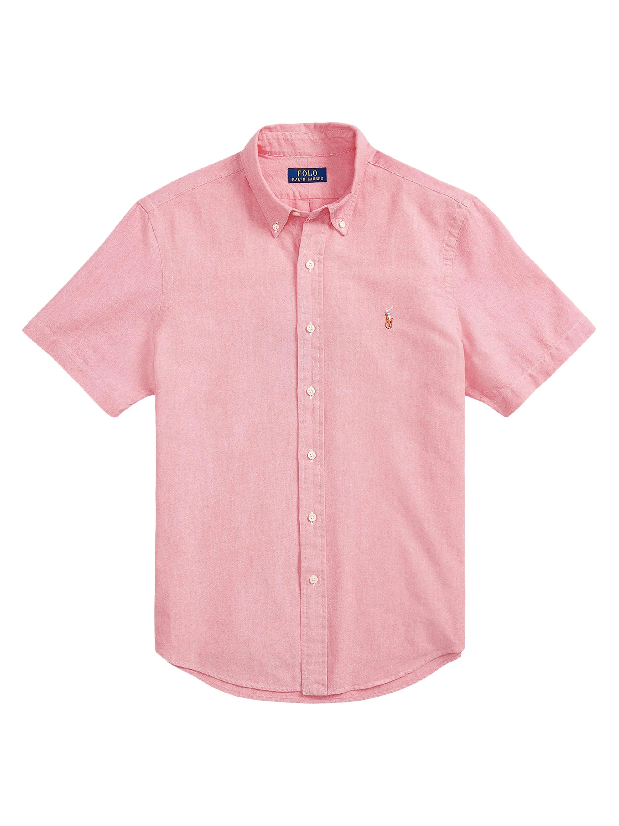 Men's Classic Oxford Short-Sleeve Sport Shirt - Sunrise Red - 1