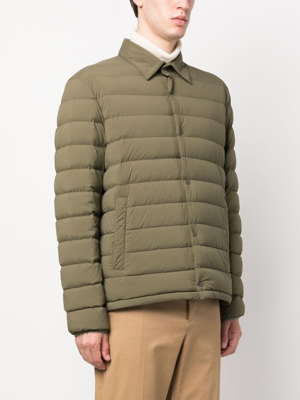 padded button-up jacket - 3