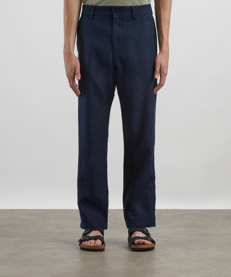 NN07 Aden Straight-Leg Linen Trousers outlook