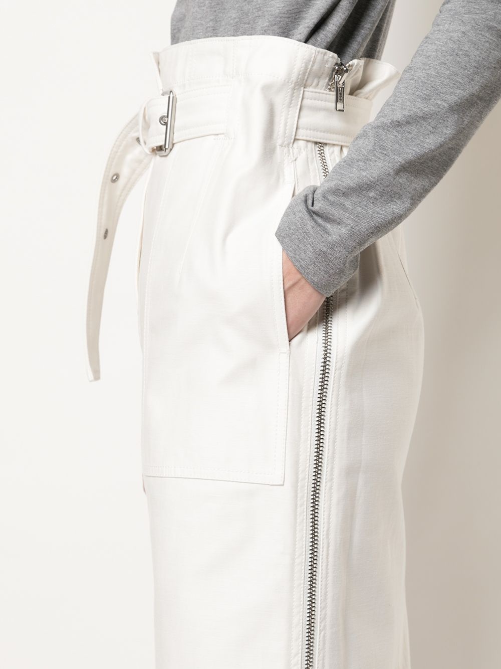 belted denim midi skirt - 5