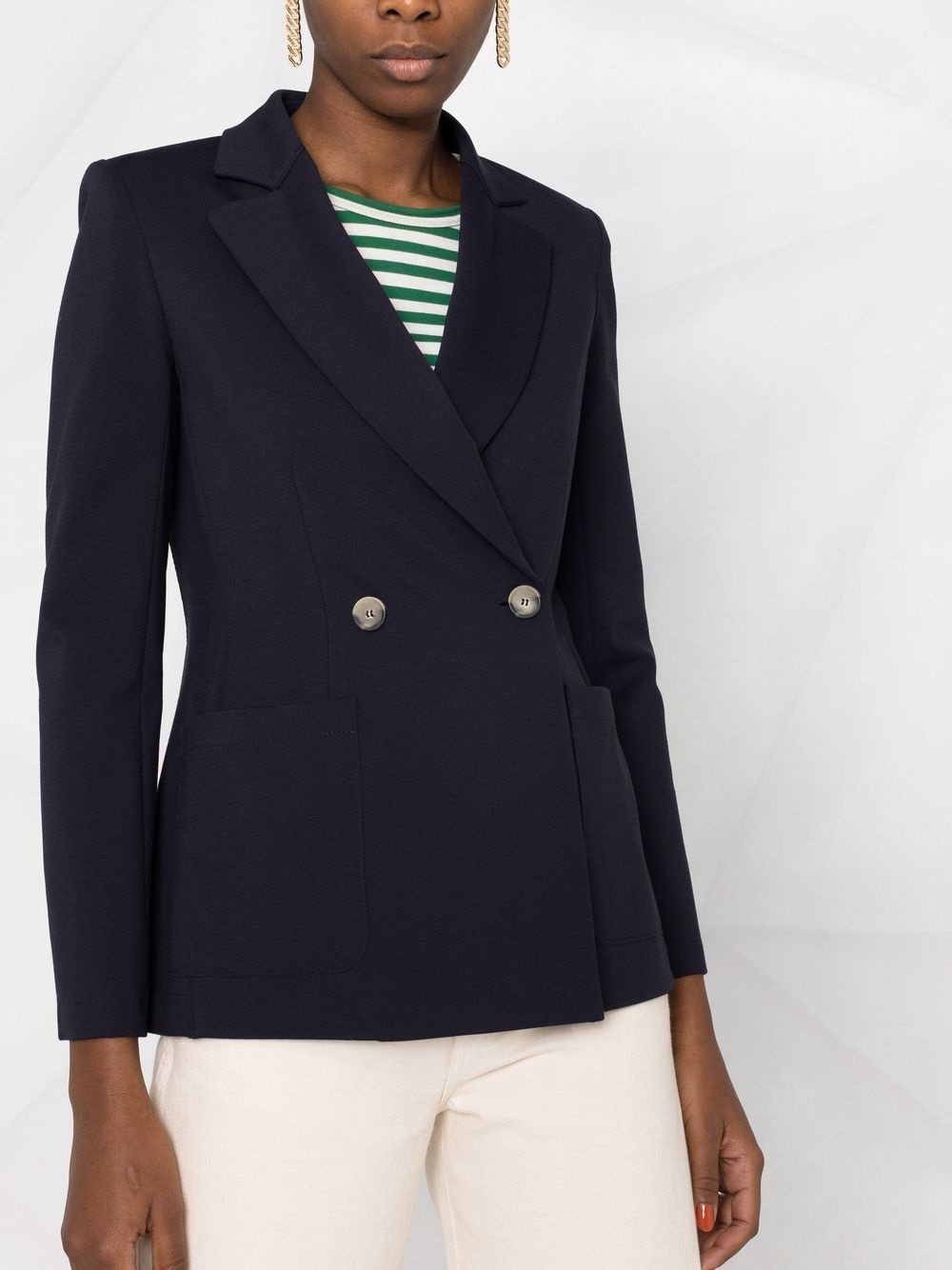 notched-lapel double-breasted jacket - 5