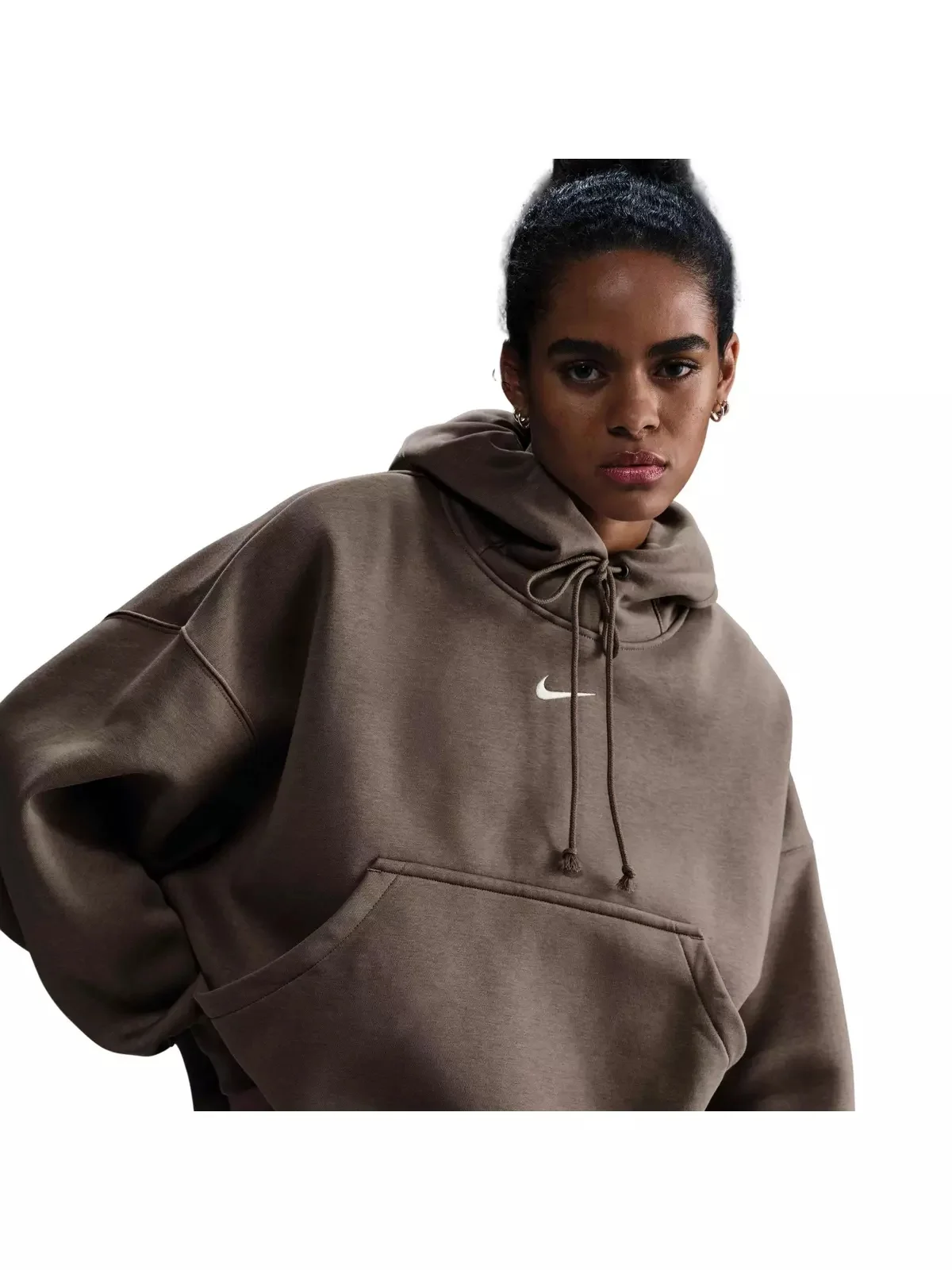 Women's Sportswear Phoenix Fleece Over-Oversized Pullover Hoodie - Brown - 1
