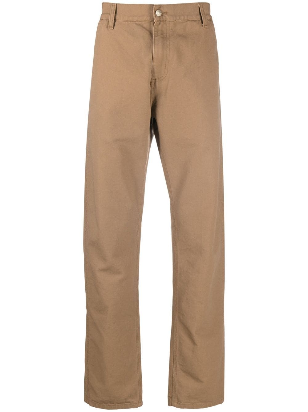 logo-patch straight-leg trousers - 1