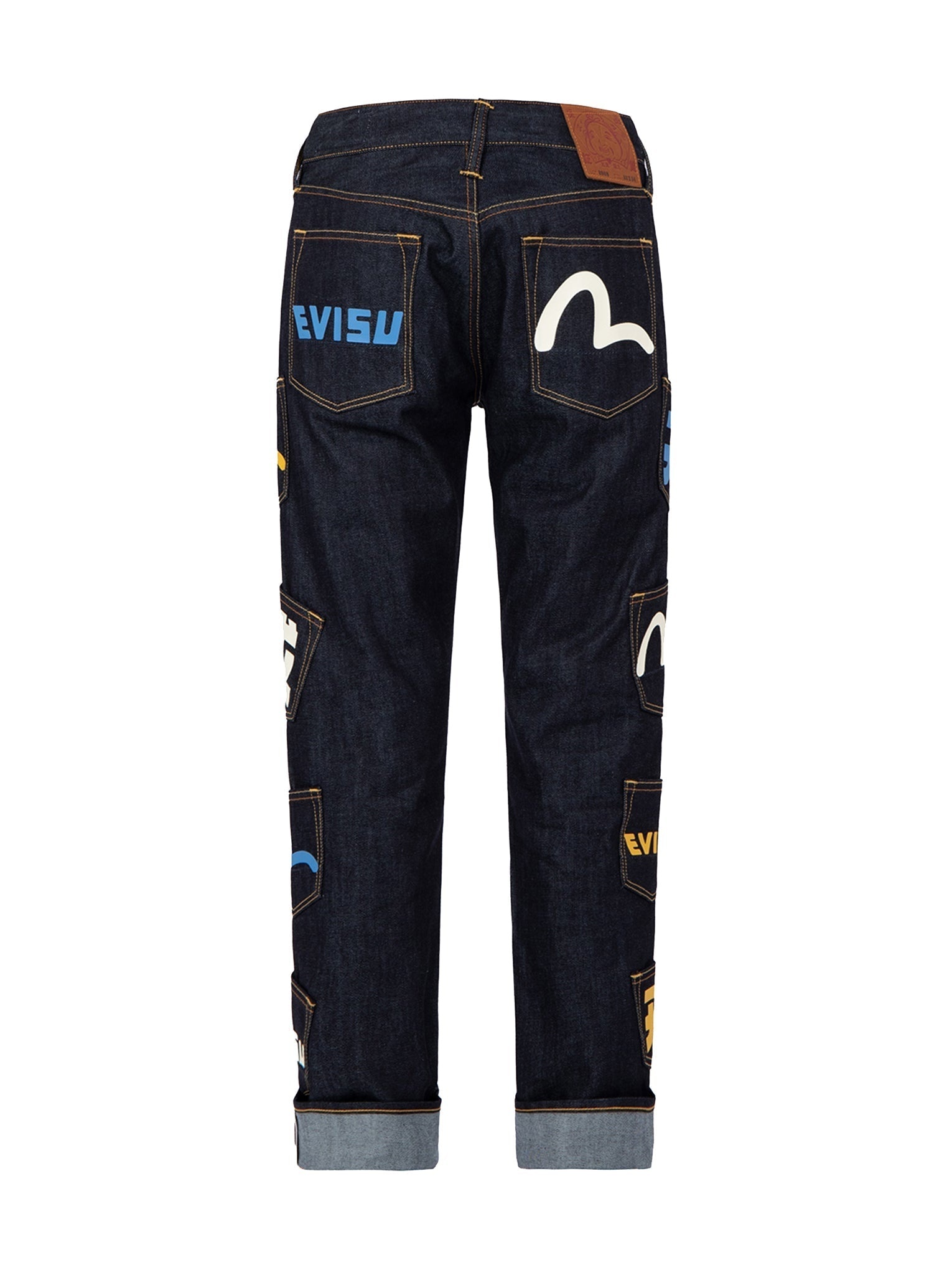 Logo-Print Multi-Pockets Regular-Fit Denim Jeans #2010 - 13