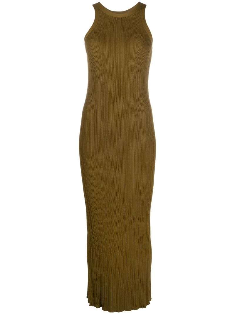 sleeveless ribbed maxi dress - 1