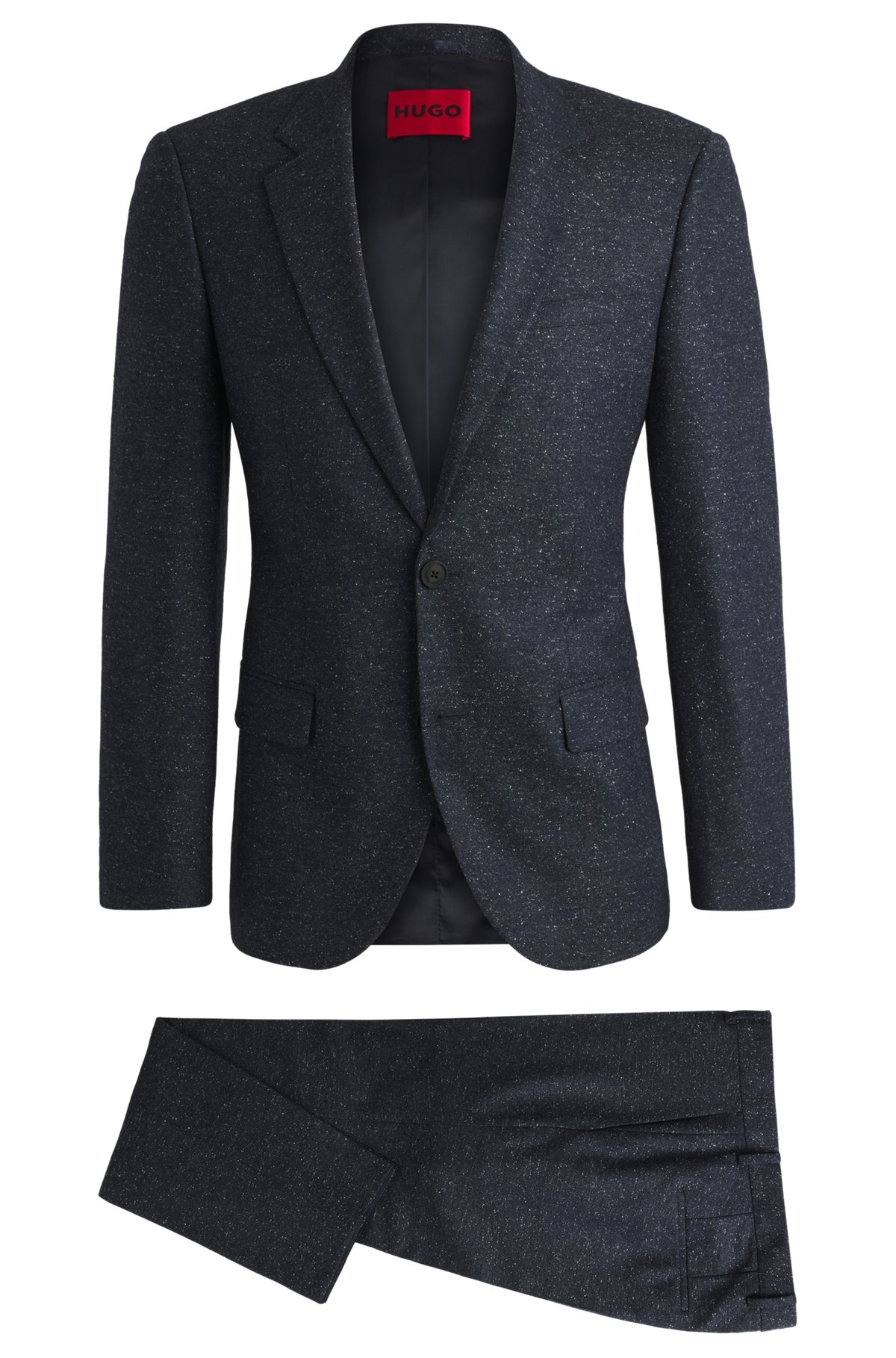 SLIM-FIT SUIT IN MICRO-PATTERNED WOOL - 8
