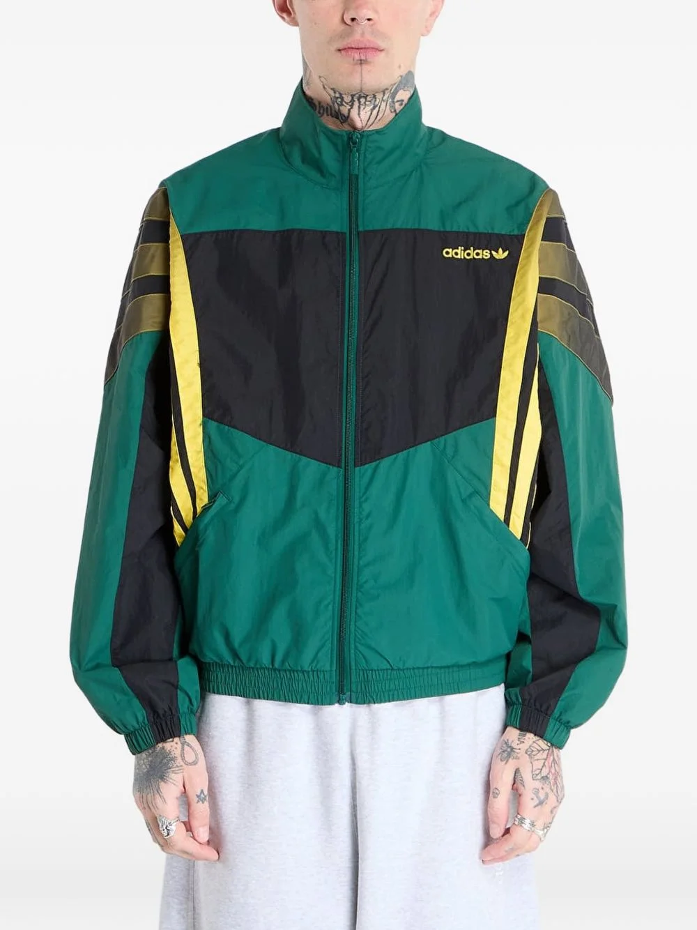 striped zip sweatshirt - 1