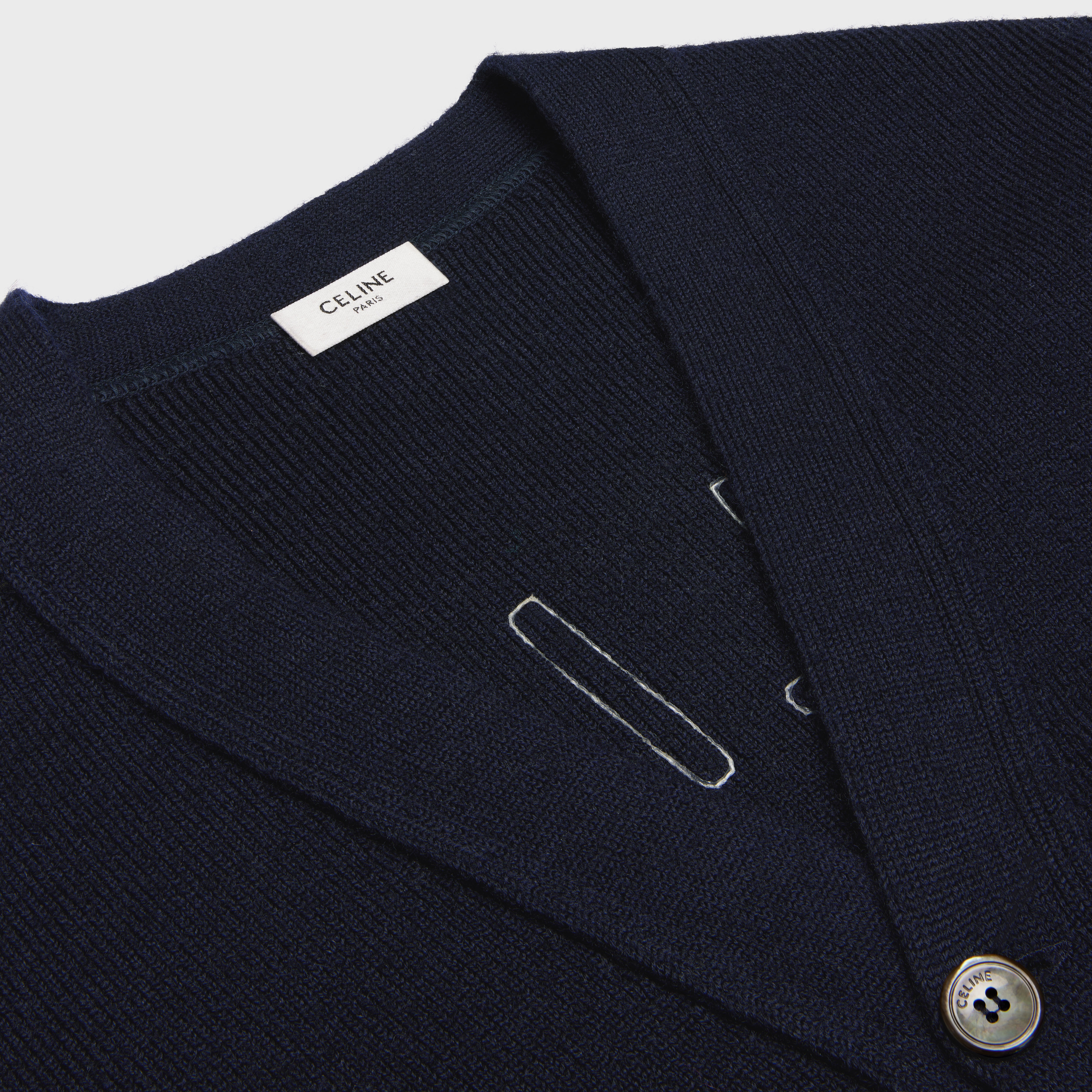 celine college cardigan in wool - 3