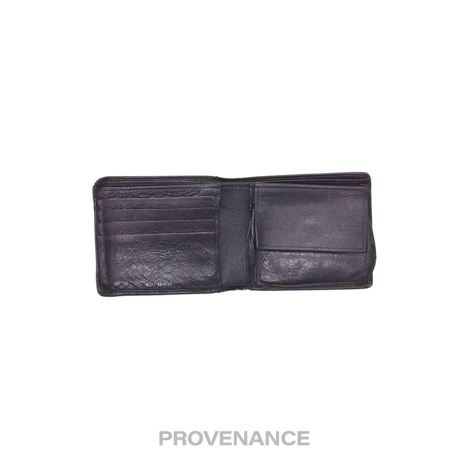 Balenciaga Screw Stud Bifold Wallet - Black Lambskin - 5